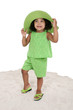 Beautiful Young Girl Standing In The Sand