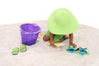 Beautiful Young Playing In The Sand