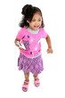 Little Girl Listening To Music
