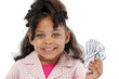Adorable Little Girl and Money