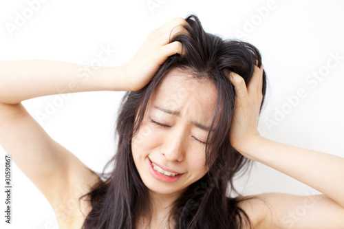 Photo: 困っている女性 困っている女性