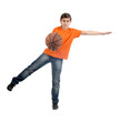 a child play basketball