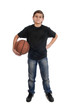 a child play basketball