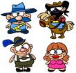 Funny people. Sheriff, cowboy and german people
