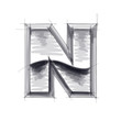 3d metal letters sketch - N. Eps10