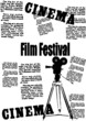 film cinema and black camera poster