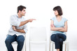 Husband yelling at his wife
