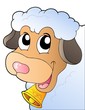 Cartoon lurking sheep