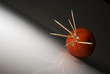 Foto: Tomato with toothpicks Tomato with toothpicks
