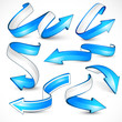 Blue arrows. Vector illustration Blue arrows. Vector illustration