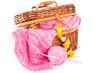 Handmade needle knitted pink canvas