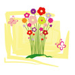 Spring summer floral greeting card
