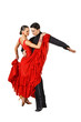Latino dancers in action. Isolated on white Latino dancers in action. Isolated on white