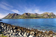 Island with big fjords in Northen Norway