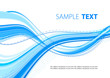 Blue abstract waves. Vector