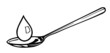 Spoon and drop