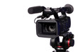 professional camcorder (isolated)