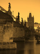 Prague - Charles birdge in the evening Prague - Charles birdge in the evening