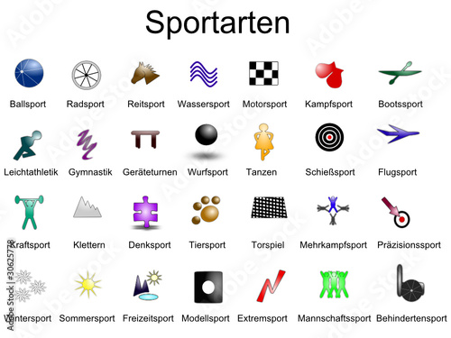 Vektor: Sporticons farbig Sporticons farbig