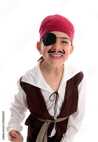 Photo: Happy laughing boy pirate costume Happy laughing boy pirate costume