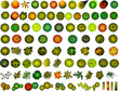 Vektor: A set of treetop symbols A set of treetop symbols