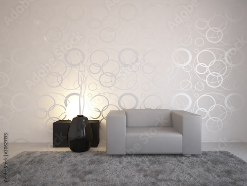 Illustration: grey interior concept grey interior concept