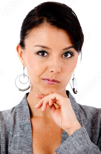 Photo: Skeptical business woman Skeptical business woman