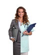 Office worker and medicalcare woman