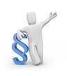 Businessman with paragraph symbol