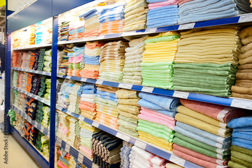 Photo: Big shelf with textiles Big shelf with textiles