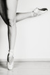 Ballerina dancing on point