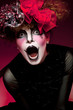 woman mime with theatrical makeup