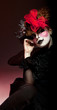 woman mime with theatrical makeup