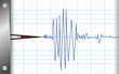 draw of seismometer in earthquake