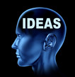 Ideas and creativity brain symbol
