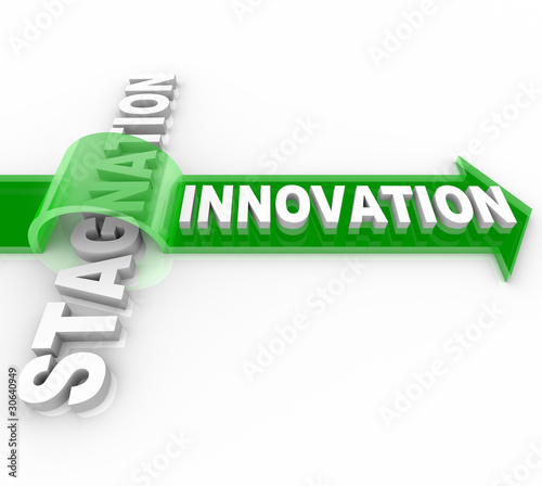 Illustration: Innovation vs Stagnation - Creative Change Versus Status Quo Innovation vs Stagnation - Creative Change Versus Status Quo