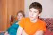 Mother and teen  son