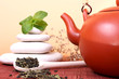 Teapot with mentha