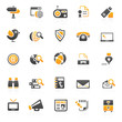 orange communication icons - 7