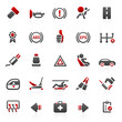 red car icons - set 12