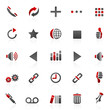 red internet icons - set 14 red internet icons - set 14