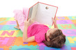 Girl child reading book Girl child reading book