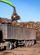 Truck loading with metal scrap