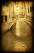 Retro card , old italian Venice