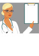 doctor with a clipboard.