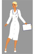 doctor with a clipboard.