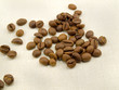 Coffee grains on a bag