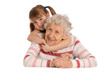 Photo: The elderly woman with the grand daughter The elderly woman with the grand daughter