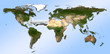 Hi detail real world map with territorial countries fragmentatio Hi detail real world map with territorial countries fragmentatio