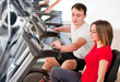 Personal instructor - bike trainer at fitness club Personal instructor - bike trainer at fitness club